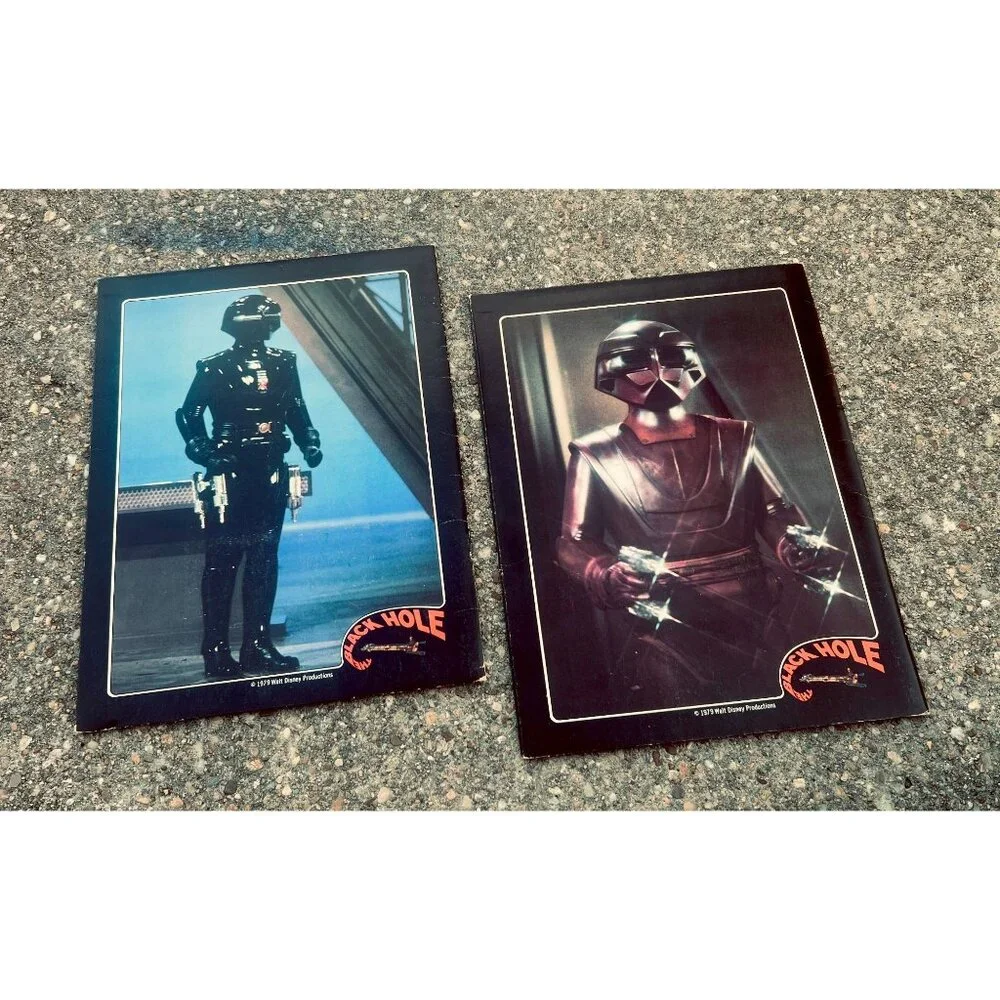 1979 Disney The Black Hole Portfolio Folder Lot of 2 (Mead 33294)